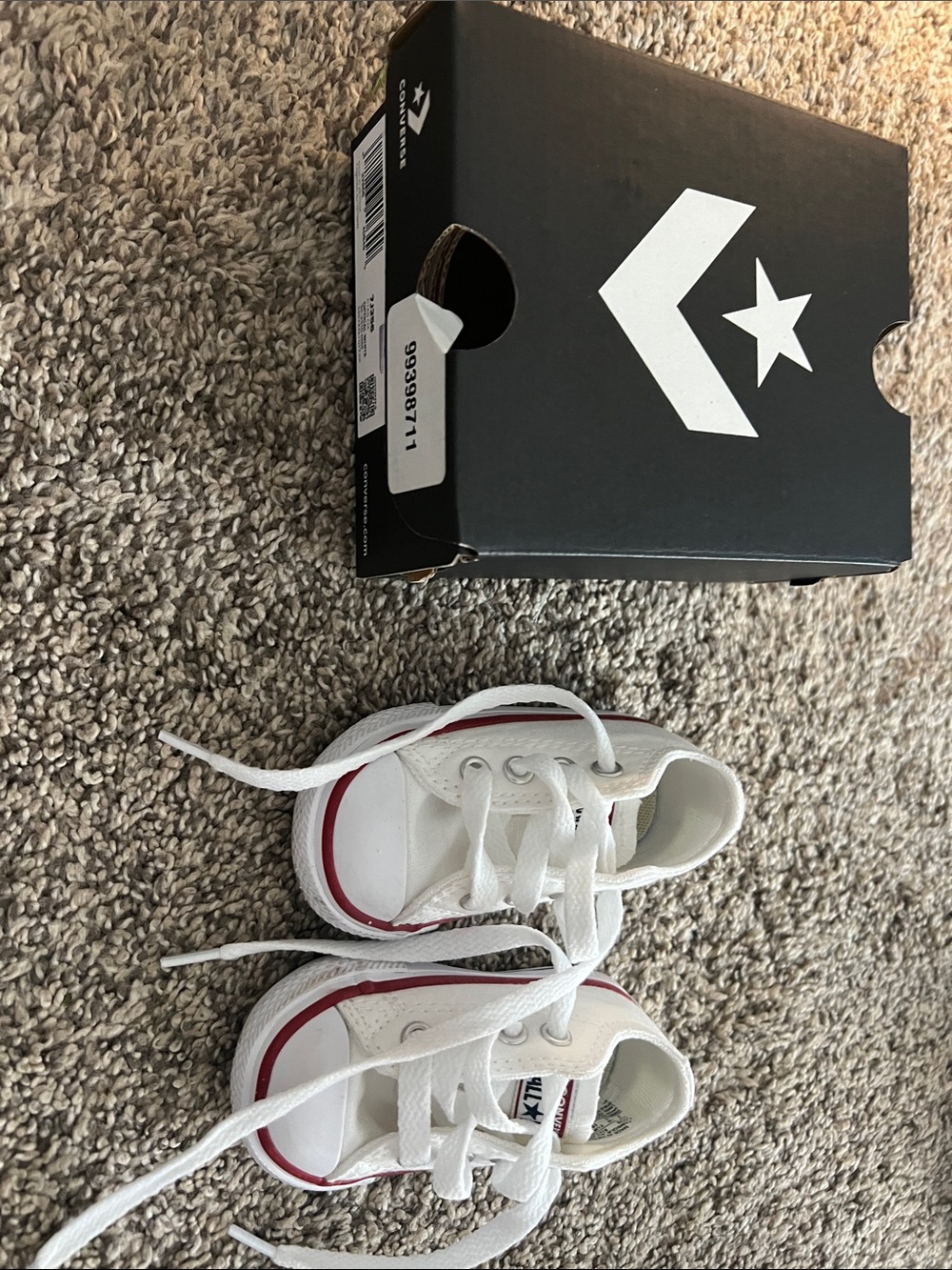 Converse White & Red Toddler Low-Top Sneakers